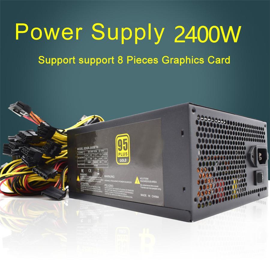 2400W 95% ATX ETH 8-GPU Mining PSU