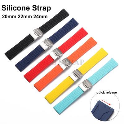 20mm 22mm 24mm Sport Weiches Silikon Uhrenarmband Universal Herren Damen Wasserdichtes Gummiarmband für Samsung für Rolex Uhrenarmband