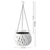 Plastic Hanging Basket Outdoor Hanging Pot with Drainer Chain Home Decor