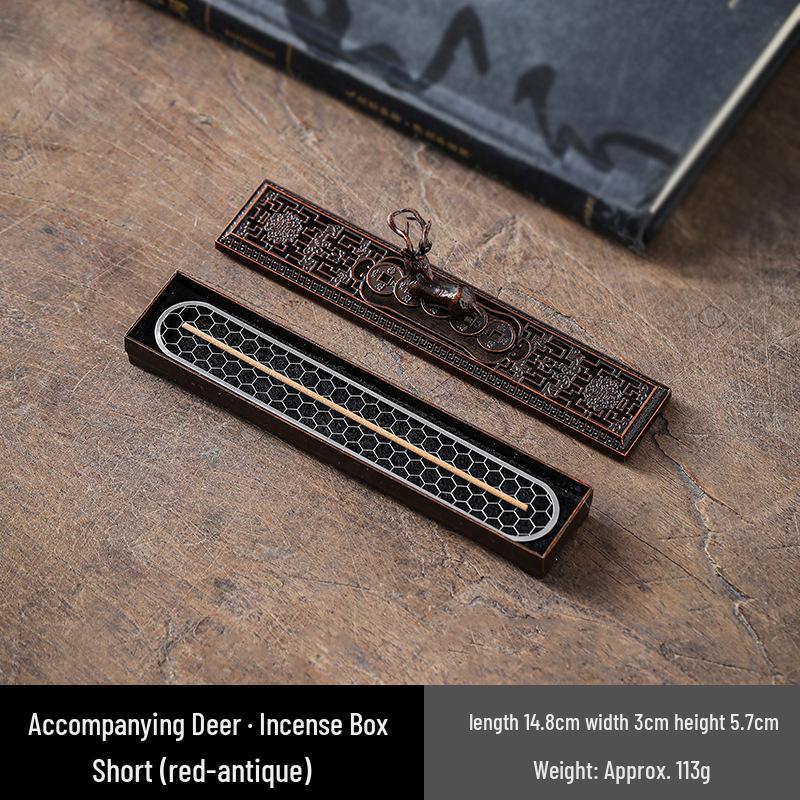 Zinc Alloy Sandalwood Incense Holder: Creative Fireproof Box for Indoor Use