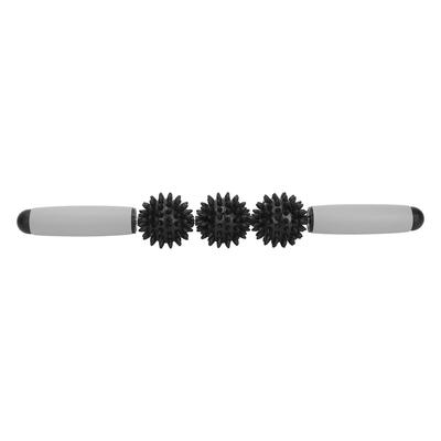 3 Balls Muscle Massage Roller Yoga Stick Body Massage Relaxation Muscle Roller StickBlack