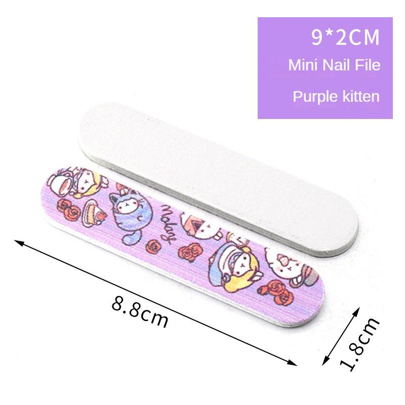 Cute Cartoon Mini Nail Files Portable Multi-functional Nail Polishing File Nail Shop Professional Durable Precise Manicure Tools