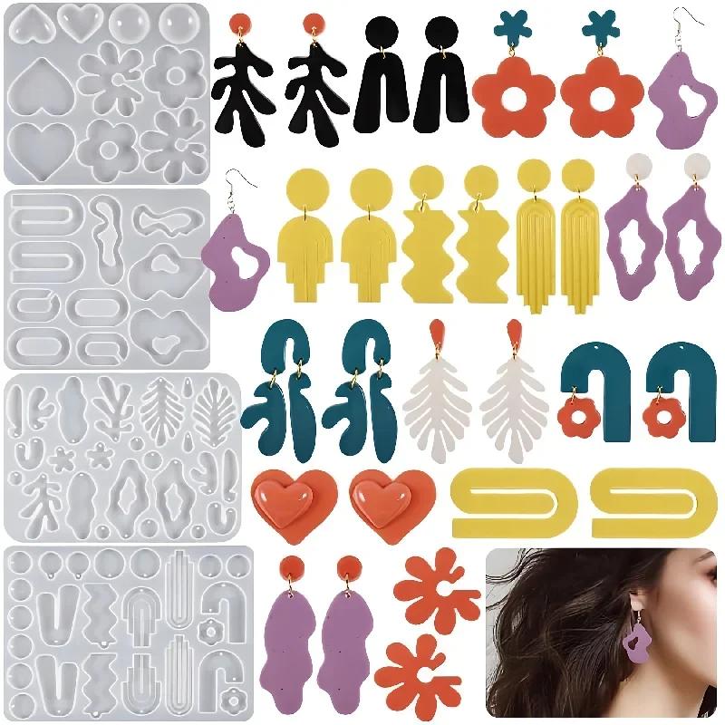 

Геометрический кулон-серьга Силиконовая форма DIY Форма для УФ-эпоксидной смолы Инструменты для изготовления украшений ручной работы Ожерелье Брелок Изделия ручной работы