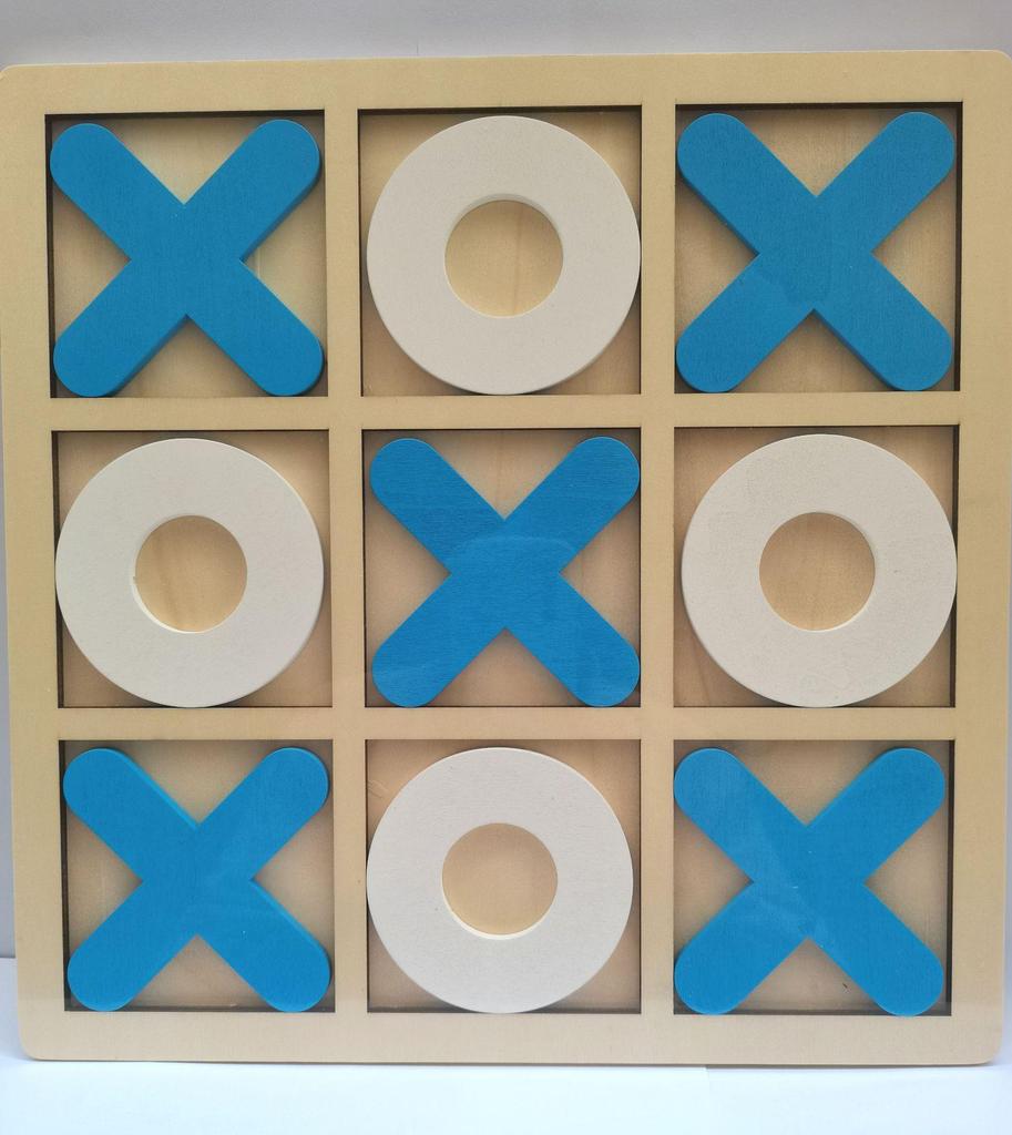 Wooden XO Tic-Tac-Toe Puzzle: Children's Early Education & Thinking Exercise Game for Kindergarten