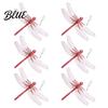Dragonfly Garden Art Accessory 3D Simulation Outdoor Fake with Keychain Artificial Decoration Insect Model for Yard Courtyard Patio Flower Beds