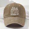 Unisex Retro Baseball Cap With Funny Saying Adjustable Dark Gray Hat For Adults Casual Outdoor Sports