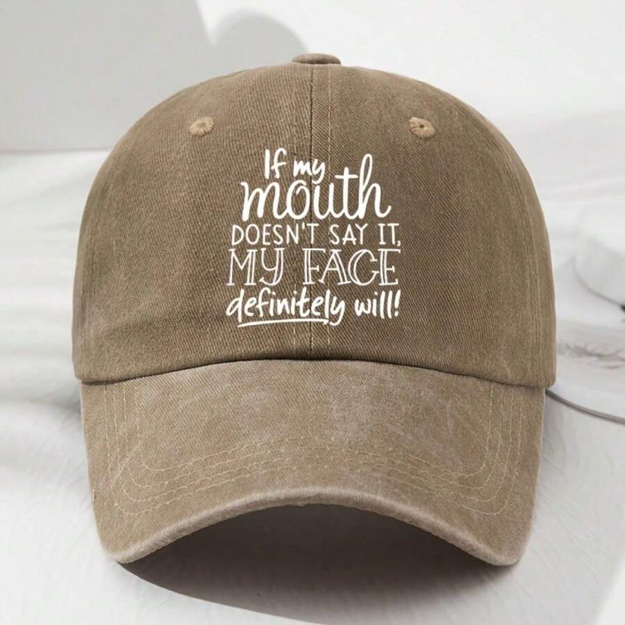 Unisex Retro Baseball Cap With Funny Saying Adjustable Dark Gray Hat For Adults Casual Outdoor Sports