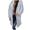 Women's Fashion Long Sleeve Plush Waistcoat Faux-Fur Hoodie Top Coat Outwear