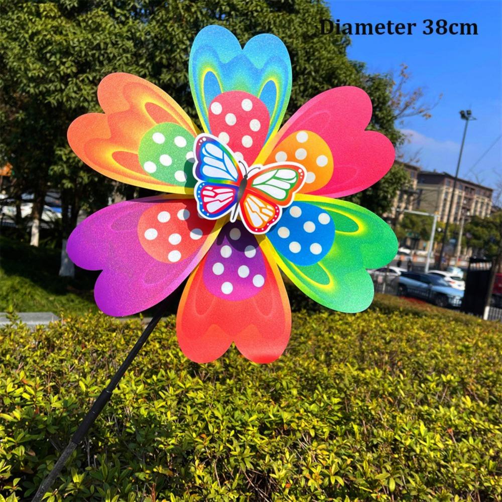 Raise Double Layered Colorful Butterfly Dance Windmill  Outdoor Party Picnic Decor