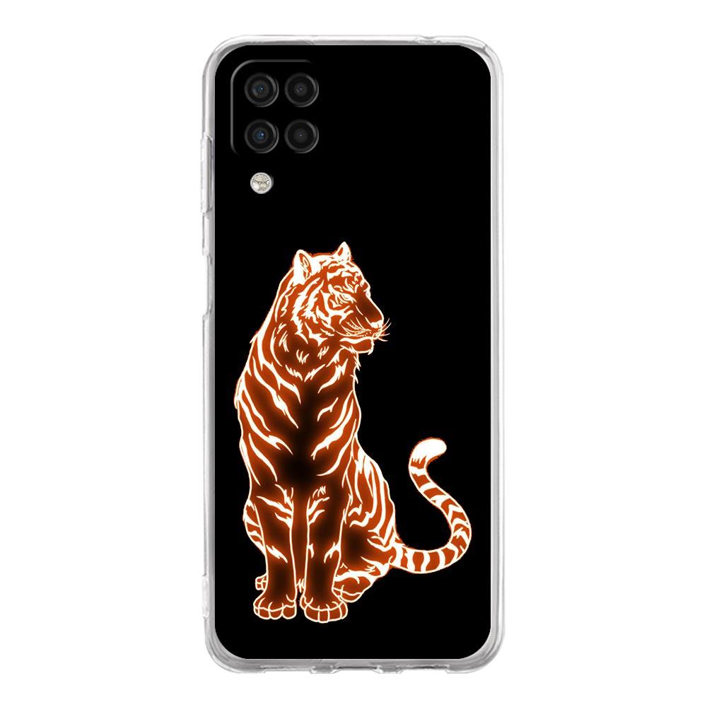 Neonový tygří leopardí kryt na telefon pro Samsung Galaxy A51 A71 A21S A12 A11 A31 A41 A03S A13 A33 A73 A53 A52 A32 5G A23 Průhledný kryt