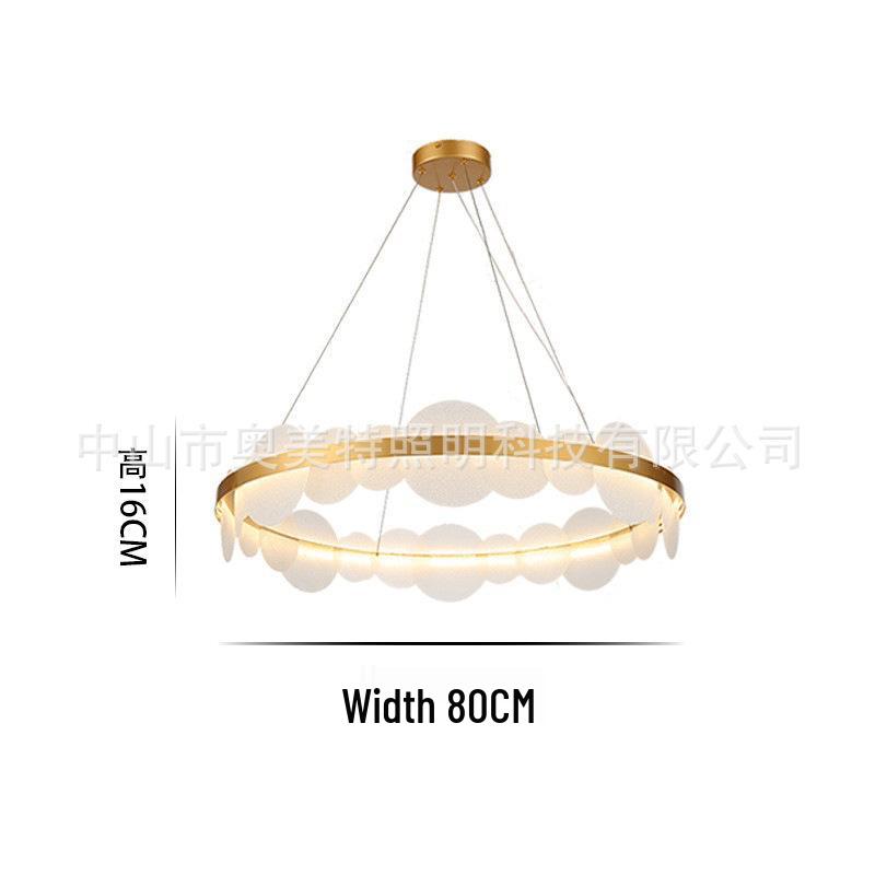 Postmodern Minimalist Nordic Luxury Circular Chandelier for Living Room or Dining Room