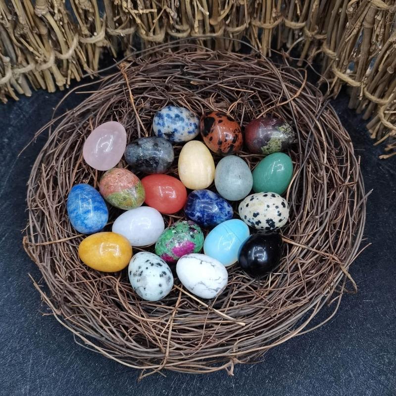 Random Mix of 20 Colorful Crystal Eggs Collection Variety Crystals Stones Healing Crystals for Spiritual Enthusiasts