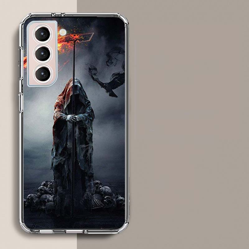 Death Grim Reaper Skull Phone Case For Samsung Galaxy S25 Edge S24 S23 FE S21 S20 S10 Plus S22 S26 Ultra Cover Clear Cases TPU C