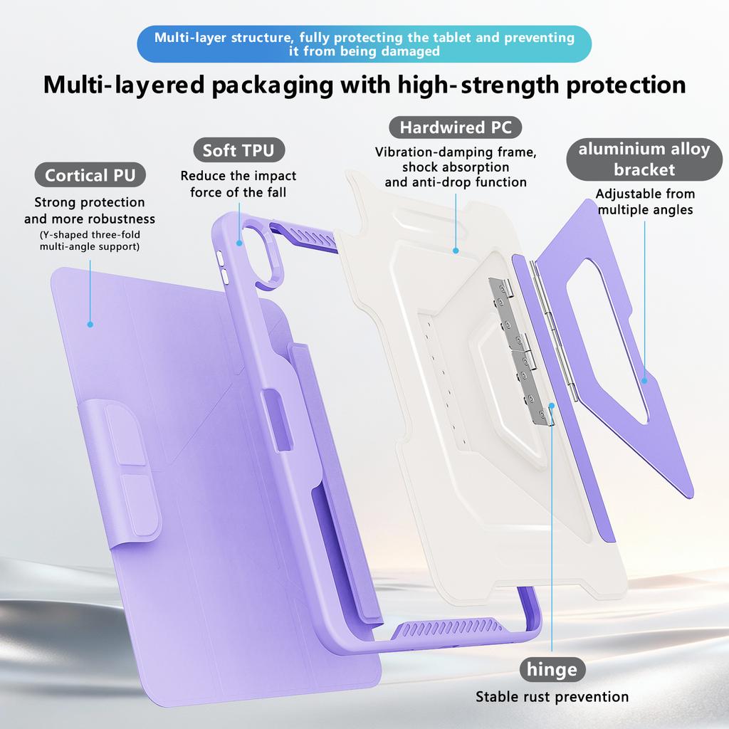 IPad 10th/11th Gen A16 Air 5 10.9 Pro 11-Inch M2/M3/M4 Private Mold Magnetic Flip Shockproof Tablet Case Smart Stand Pencil