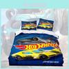 Monster Truck Cartoon Printed Bed Duvet Cover Pillowcase Three Piece Set For Toddler Room Sleepwear