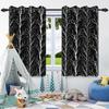 2Pcs Blackout Curtains Fresh Flowers Plants Leaf Bedroom Living Room Darkening Thermal Insulated Grommet Window Curtain Drape