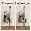 No-drill Suction Cup Wall Mount Mop Holder Broom Storage Clip