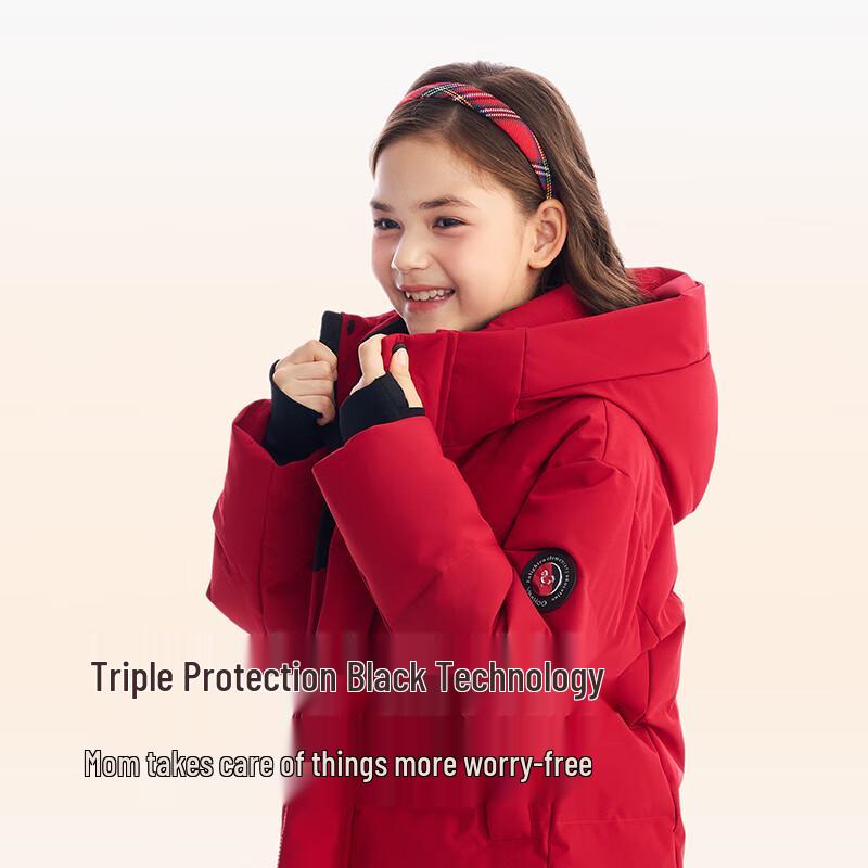 YEEHOO Kids' Long Hooded Winter Down Jacket