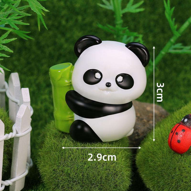 Cartoon Panda Healing Style Figurine: Children's Bedroom or Living Room Ornament, Perfect Birthday Gift
