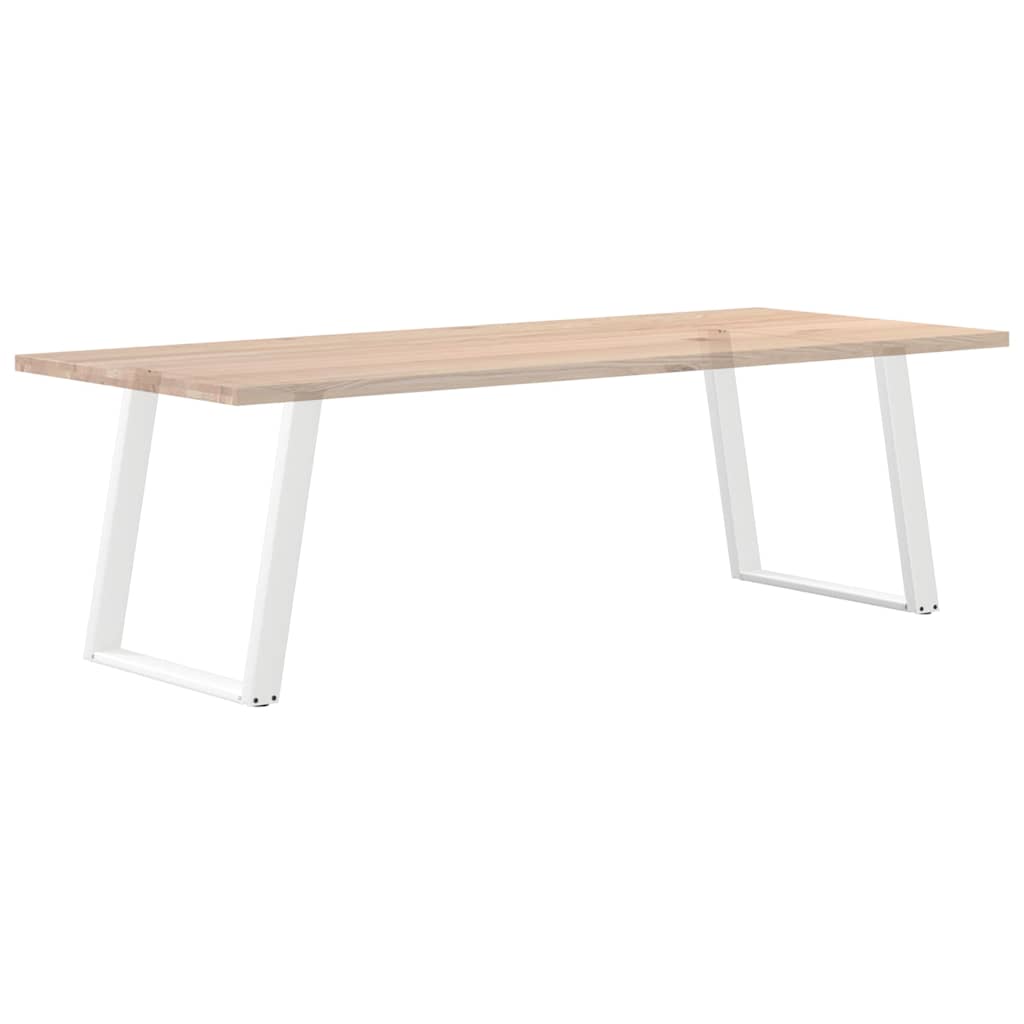 Vidxl Table Legs for Dining Table, 2 Pcs, White, 80X(72-73) Cm, Steel