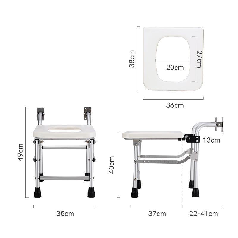 

Складной настенный туалетный стул с подлокотниками для пожилых и беременных женщин