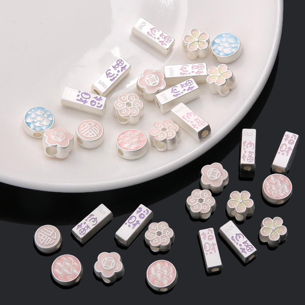1pc Little Alloy Bear Bead Bunny Beaded Lucky Beads DIY Charm Beads Handmade Jewelry Accessories