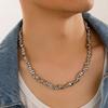Hip Hop Unregelmäßige Perlen Kurze Choker-Halskette für Männer Trend Silberfarbe CCB Perlen-Halsbandkette Männerschmuck am Hals Neu