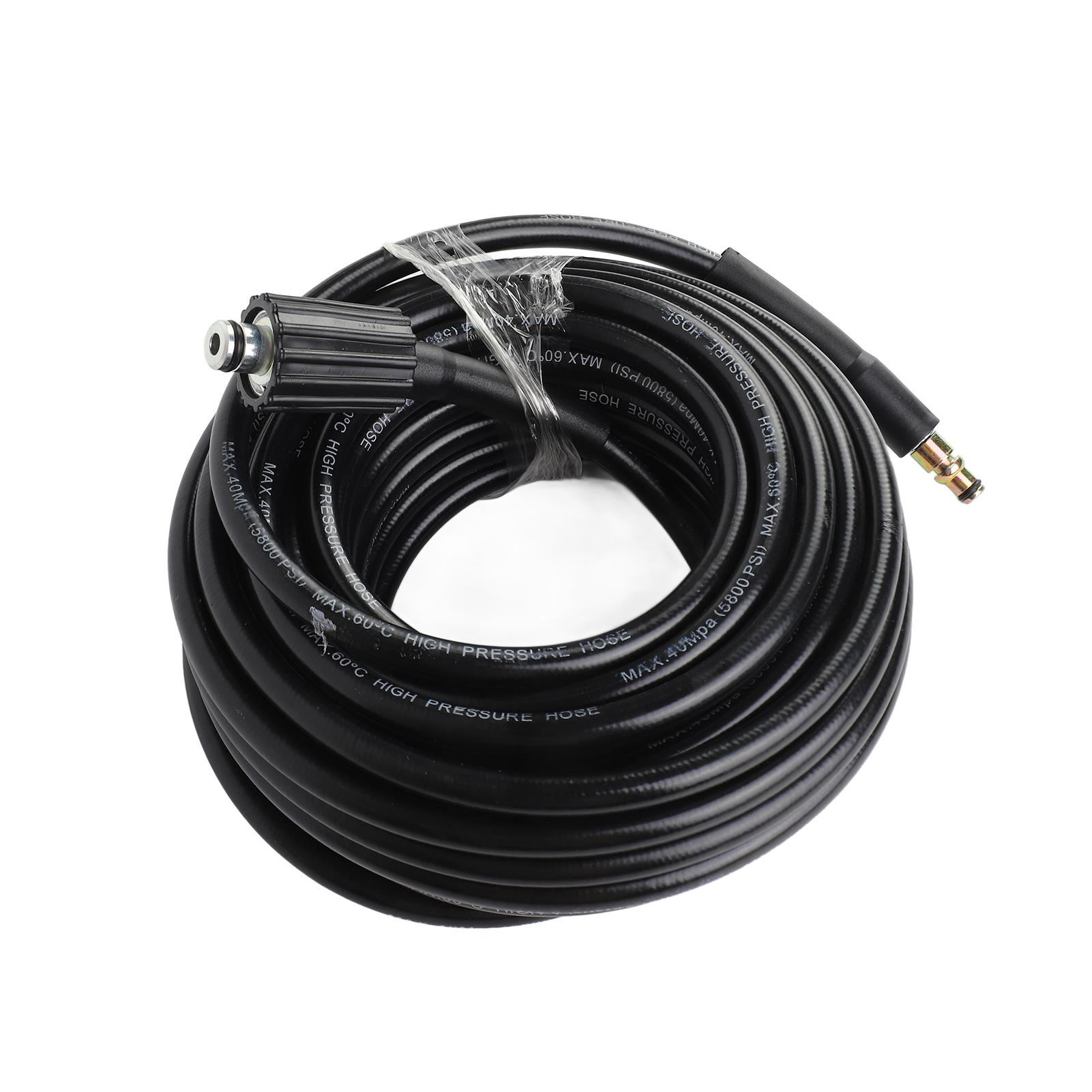 

High Pressure Washer Hose M22 18Mpa 15m Black Garden Washer Pipe Sprayer Hose Partially Compatible for Nilfisk C100 C110 C120 чёрный