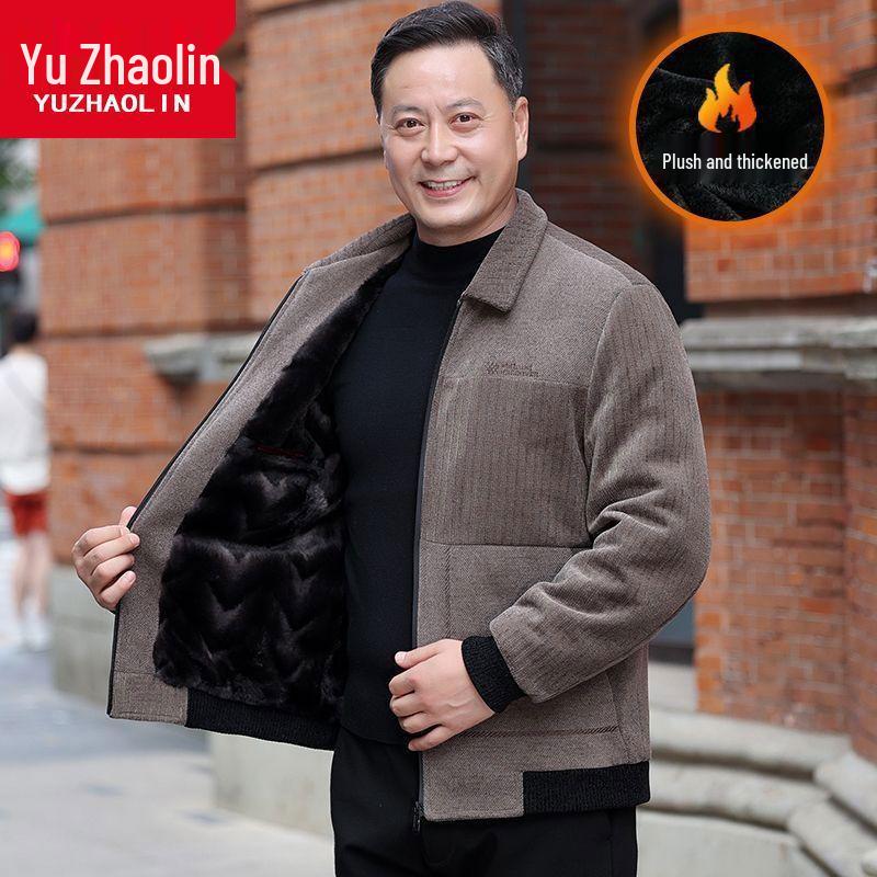 Dad's 2024 Casual Spring/Autumn Jacket for Elderly Men - Ideal for 50-Year-Olds and Up.