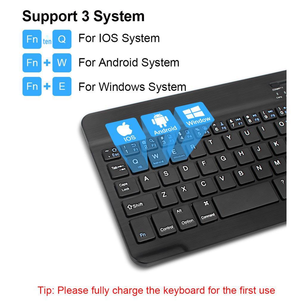 10-Inch Wireless Bluetooth Keyboard & Mouse Set for iPad, Mobile Phone, and Tablet