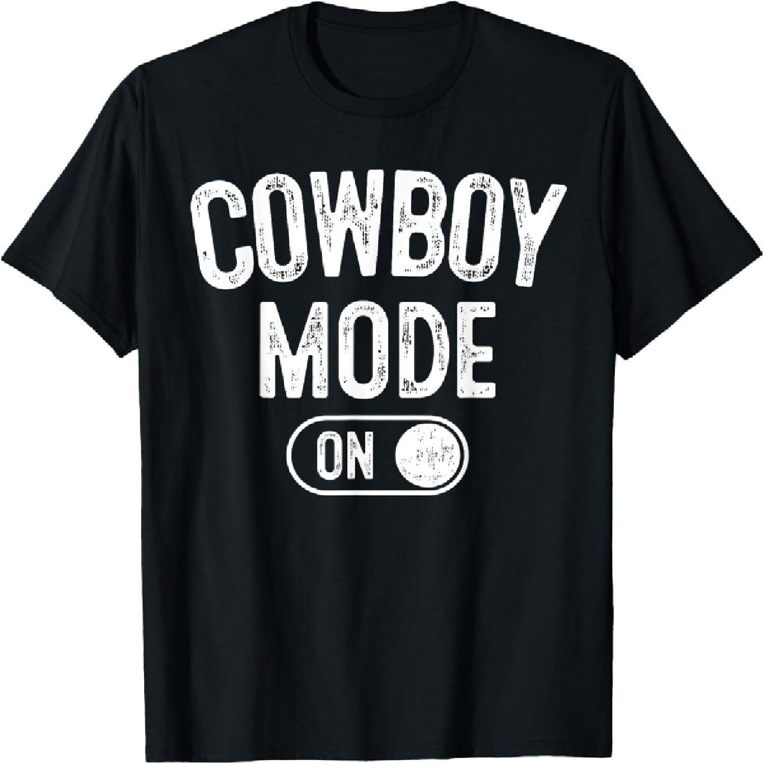 Cowboy Mode On Costume Funny Farmer Rodeo Gift Rancher T-Shirt XXXXXL разноцветный