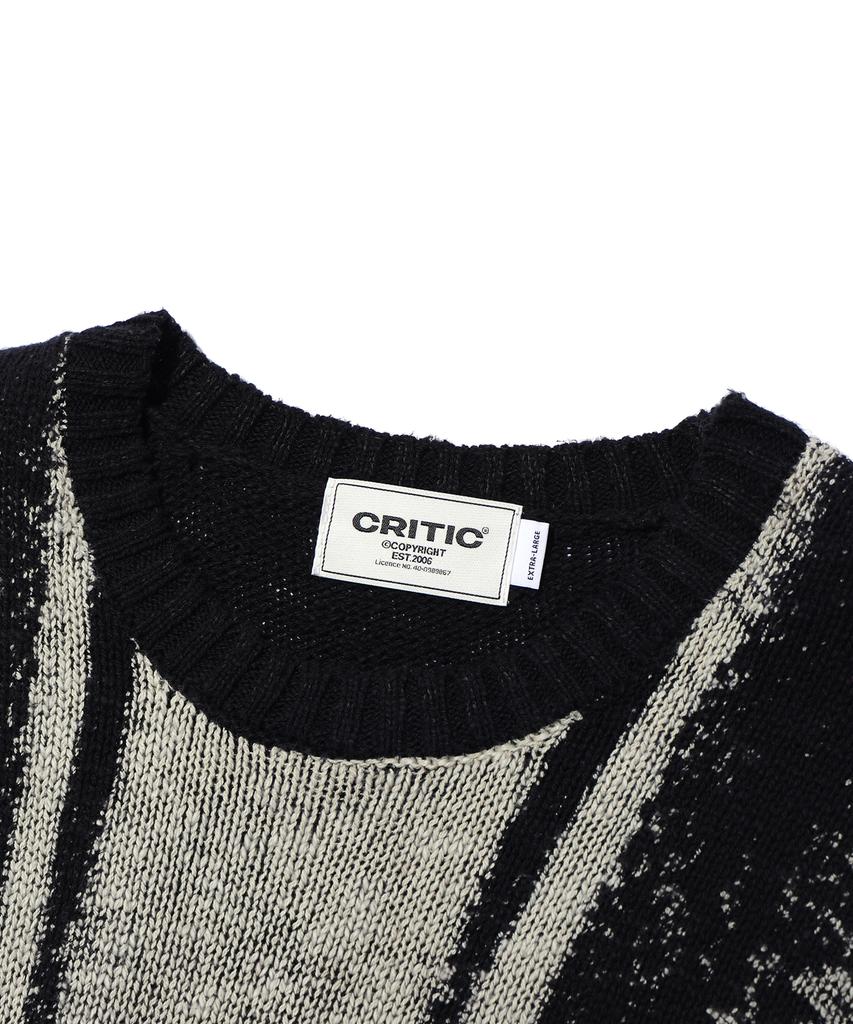 CRITIC Vintage Wormhole Long Sleeve Knit Black