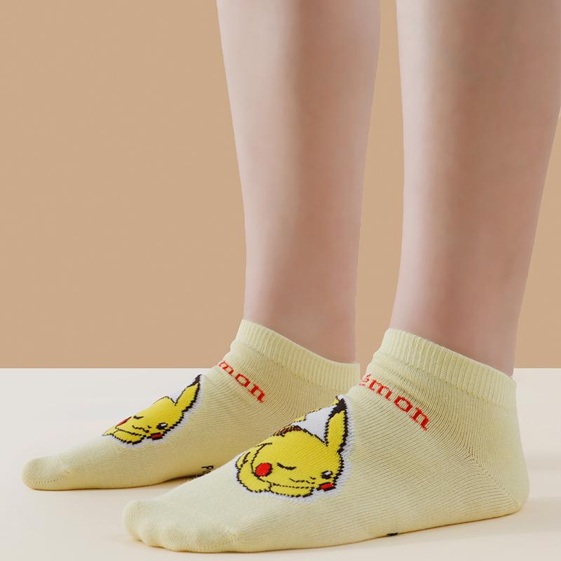 10/20 Pairs Four Seasons Women's Fashion Cartoon Anime Pok É Mon Versatile Sweet and Cute Pikachu Casual Outdoor Socks