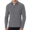 Men's high-end golf striped polo shirt t-shirt men's lapel Paul shirt long sleeve tops