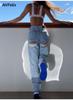 High-Waisted Ripped Slim-Fit Fashion Jeans for Women
