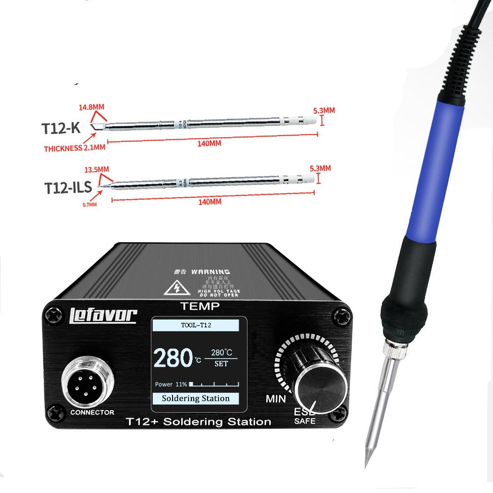 T12 75W Digital Soldering Iron StationTips Welding Rework Station  temperature adjustable control  microcontroller