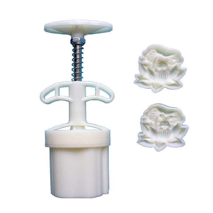 

Food Grades ABS Plastic Mooncakes Mould 3D Flower Pattern Easy Hand Press For Baking And Decorating 1