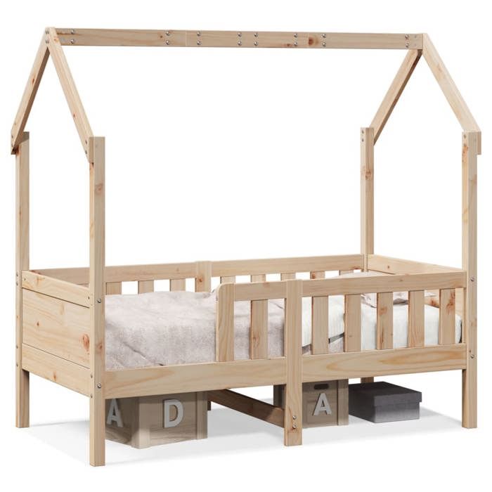 VidaXL Children's Bed Frames House Shape 80x160cm Solid Pine Wood, House-Shaped Bed Frame, Bed Frame for 850710