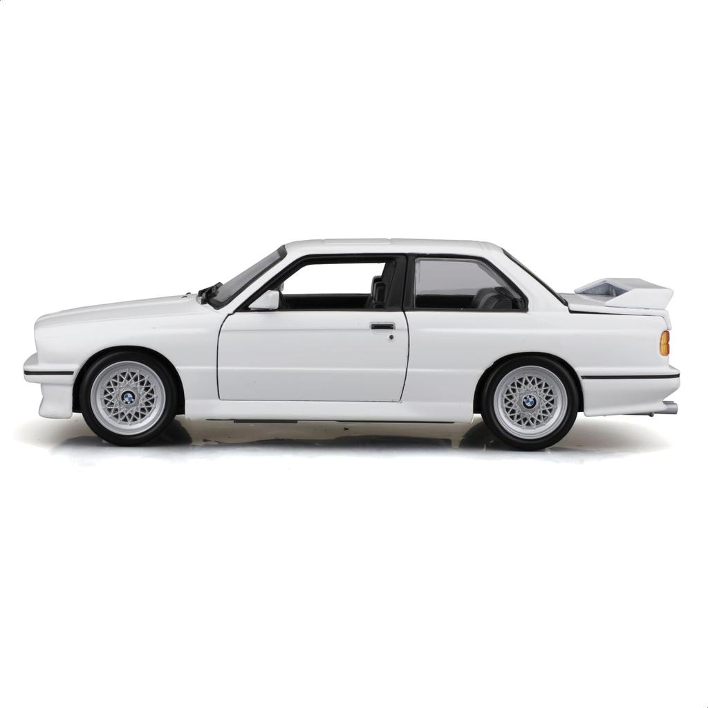 Bburago 1/24 scale BMW M3 (E30) 1989 White / Diecast Model Car, Finished Product, 21100 W