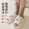Wool Socks Women'S Medium Tube Socks Stacking Socks Thickened And Velvet Warm Twist Cashmere Socks