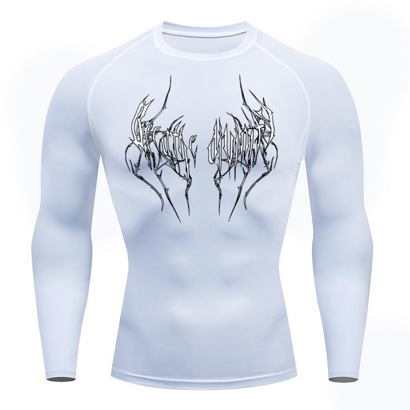 Summer Running T-Shirt Men Short Sleeve Compression Shirt Gym Sports Top Black Quick Dry Breathable MMA Fitness Clothing