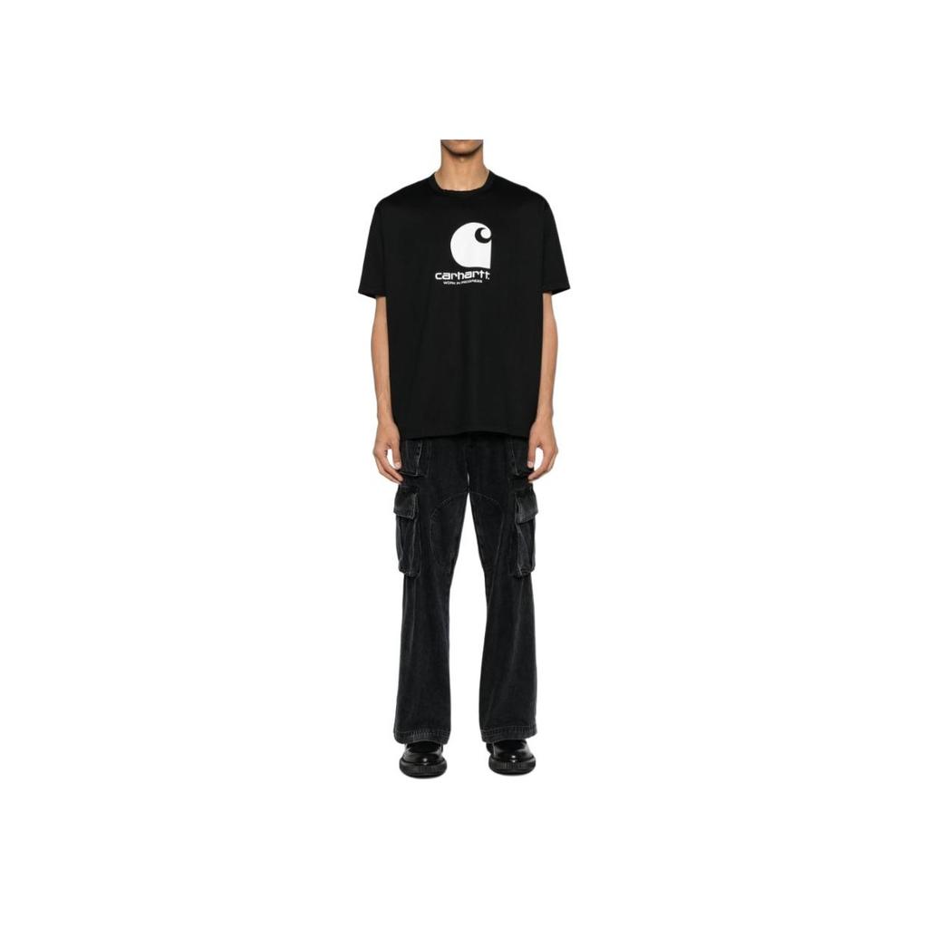 Junya Watanabe T-Shirt Black/White Unisex Tops WM-T901-100
