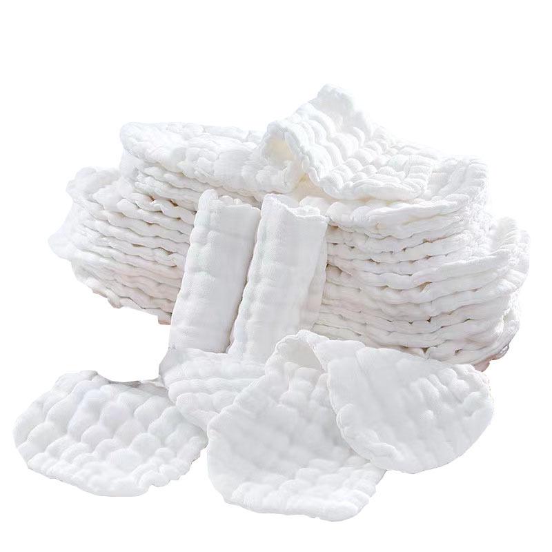 Erdnussförmige Neugeborenen-Mullwindel: Weiche, Saugfähige, Atmungsaktive Zehnlagige Baumwollgaze.