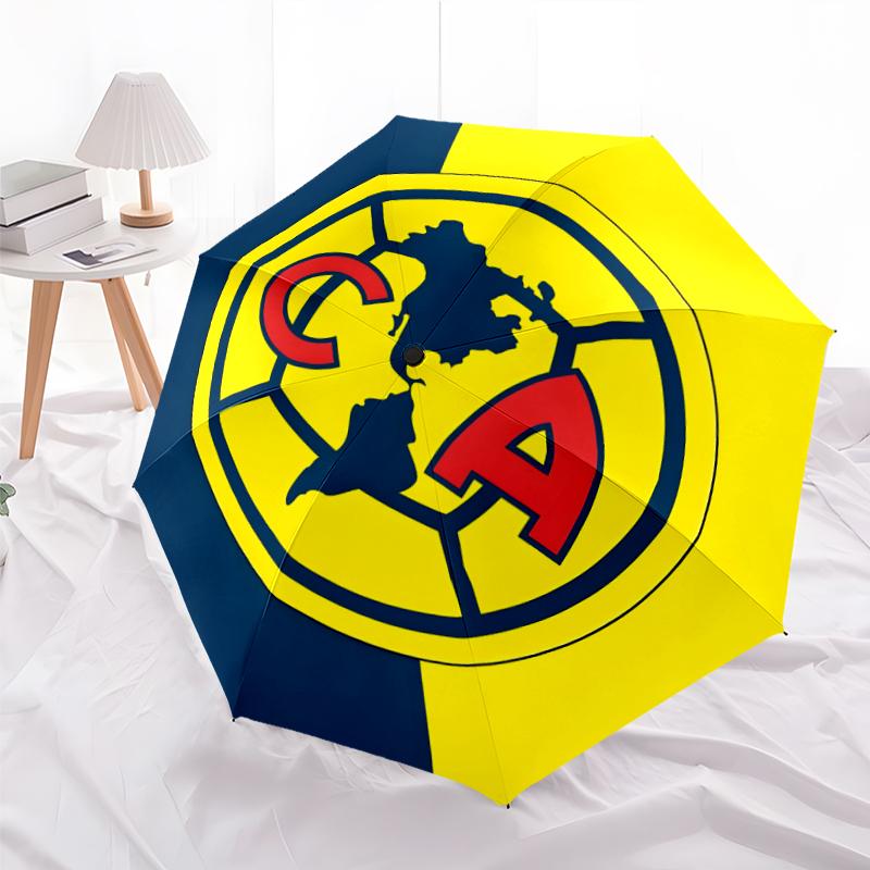 Club América Fashionable Automatic Opening/Closing Folding Umbrella. Portable and Foldable, Ideal for Gift, Travel, and Daily Use.