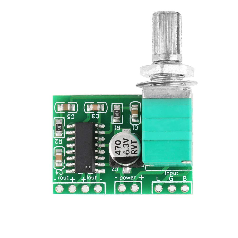 Digital Audio Amplifier Board PAM8403, 5V DC, 3W X 2 Output, Mini Size 3.5 X 3cm, 4 Pack
