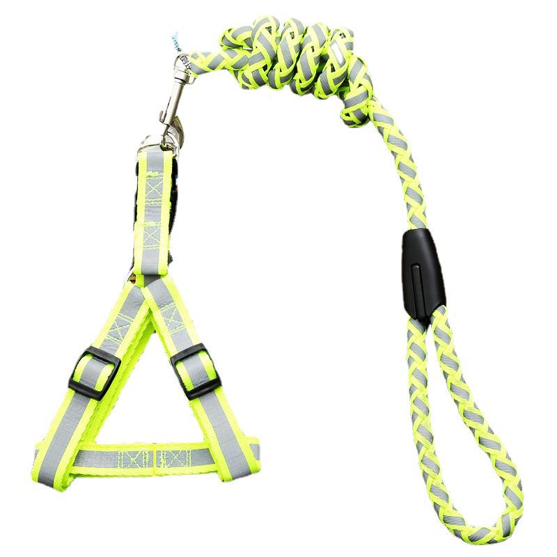 "Reflexní tkaný postroj pro domácí mazlíčky": Nastavitelné vodítko pro velké, střední a malé psy"