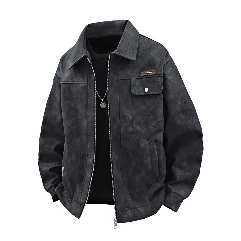 

Осенняя куртка из искусственной кожи, Повседневная куртка, Высококачественная верхняя куртка для мужчин 8XL