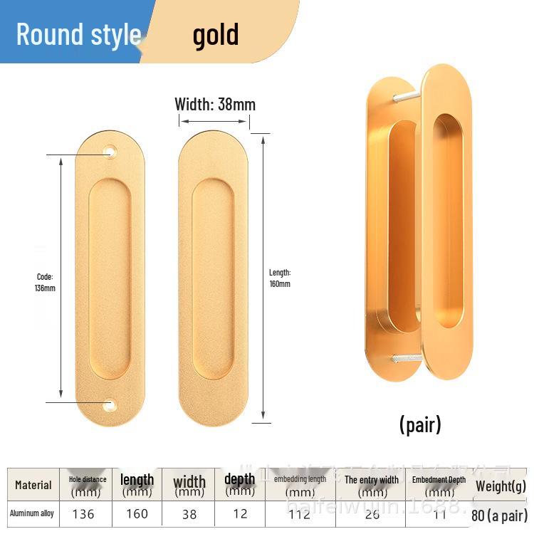 Built-in Sliding Door Handle for Cabinets and Kitchen Doors