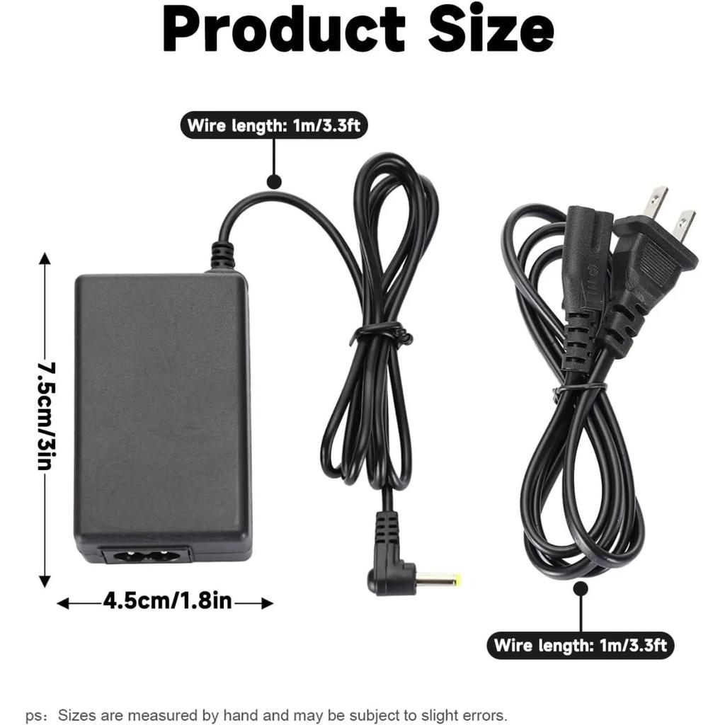 EU US Plug AC Charger Adapter for PSP Charger Power Supply Cord Compatible with Sony PlayStation PSP 1000 2000 3000 Series