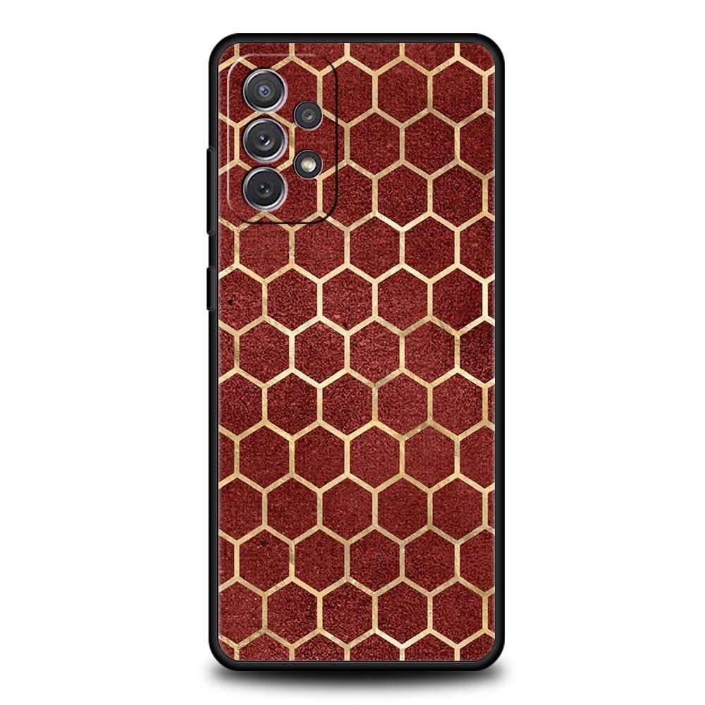 

Honeycomb Pattern Phone Case for Samsung Galaxy A17 A13 A15 A25 A35 A51 A55 A71 A21S A11 A31 A41 A23 A53 A73 5G A03S A05s Cover Samsung A73 5G